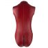 Cottelli Party - Brillante body sin mangas con cremallera (rojo)