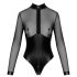 Noir - body brillante y transparente (negro) - XL