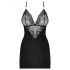 Obsessive 828-CHE-1 - vestido strass con tanga (negro)