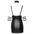 Cottelli Bondage - Mini vestido brillante con cuello (negro)