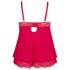 Babydoll encaje rojo talla grande