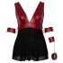 Cottelli Bondage Plus - babydoll (rojo-negro)