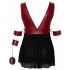 Cottelli Bondage Plus - babydoll (rojo-negro)