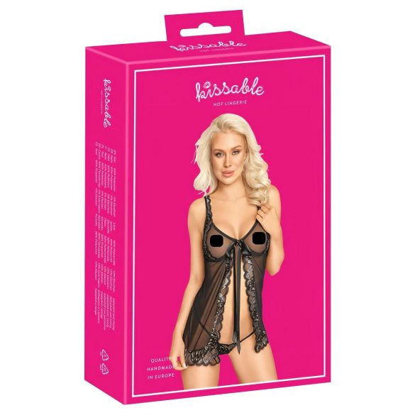 Besable - Babydoll abierto (negro)