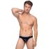 Black Level - clásico tanga masculino de laca (negro) - L