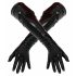 Guantes unisex de látex largos (negros) - L