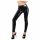 Leggings negros de látex con cremallera - XL