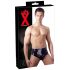 LATEX - calzón masculino con dildo anal cónico (negro) - M