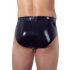 LATEX - calzón masculino con dildo anal cónico (negro) - M