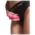 Strap-on-me Perlas M - Dildo con cuentas base (rosa)