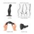 Strap-on Curvy S - Dildo ondulado con base (negro)