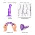 Strap-on Curvy Morado - Dildo Ondulado con Base