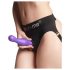 Strap-on Curvy Morado - Dildo Ondulado con Base