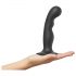 Arnés Strap-on-me M - Dildo curvo con base (negro)