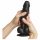 Dildo realista negro Strap-on-me M doblé capa