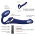 Strap-on-me S - Vibrador portátil con ondas de aire - (azul)