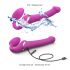 Strap-on-me M - vibrador con ondas de aire (rosa)