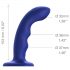 Strap-on-me M - vibrador G-punto azul, pulsante e impermeable