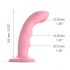 Strap-on-me M - vibrador G-punto pulsante e impermeable (rosa)