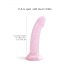 Dildolls Starlight - Dildo con base y estrellas (rosa)