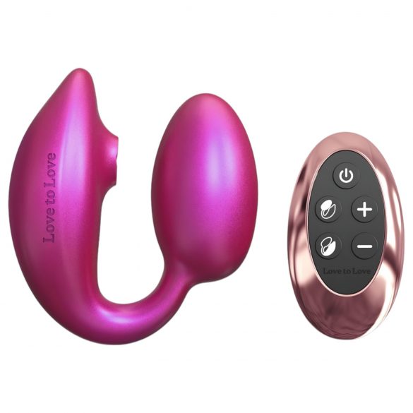 Vibrador Punto G y clítoris Wonderlover (rosa metalizado)