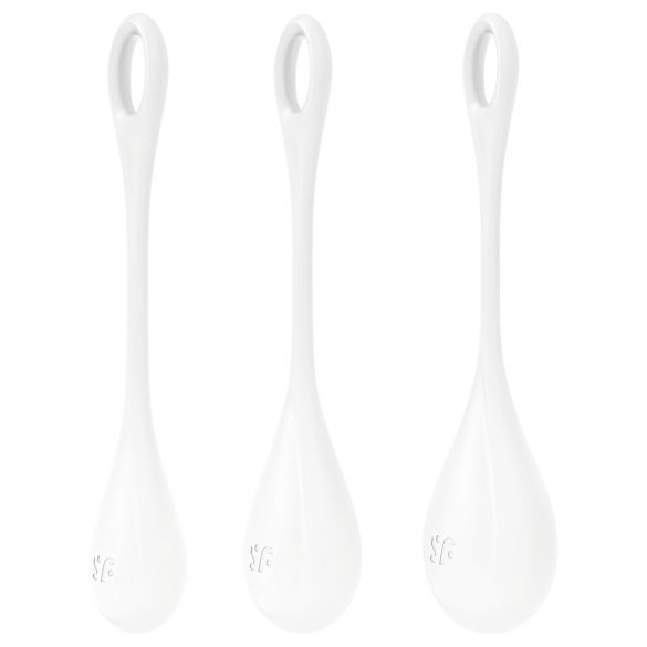 Satisfyer Yoni Power 1 - Set de bolas chinas - blanco (3 piezas)