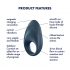 Satisfyer Mighty One - anillo vibrador inteligente (azul)