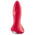 Satisfyer Rotator Plug 1 - vibrador anal con perlas rojo recargable