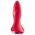 Satisfyer Rotator Plug 1 - vibrador anal con perlas rojo recargable