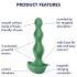 Satisfyer Lolli-Plug 2 - vibrador anal recargable y resistente al agua (verde)