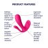 Satisfyer Top Secret Plus - vibrador triple inteligente (rosa)