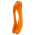 Satisfyer Candy Cane - vibrador doble recargable e impermeable (naranja)