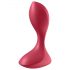 Satisfyer Backdoor Lover - vibrador anal rojo, recargable y resistente al agua