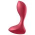 Satisfyer Backdoor Lover - vibrador anal rojo, recargable y resistente al agua