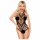 Penthouse Go Hotter - body negro con cuello halter y diseño perforado