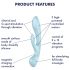 Satisfyer Triple Oh: vibrador con brazo clitorial (azul)