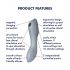 Satisfyer Curvy Trinity 3: vibrador 2 en 1 con aire (gris)