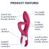 Satisfyer Embrace Me - vibrador recargable con brazo para clítoris (rojo)