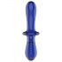 Satisfyer Doble Cristal - Dildo doble de vidrio (azul)