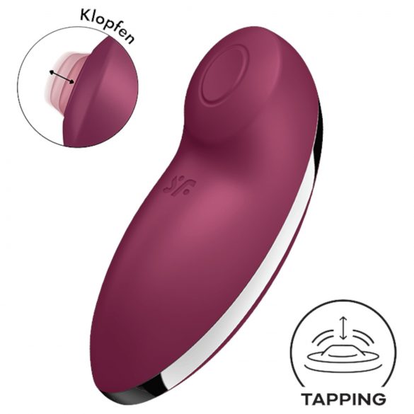 Satisfyer Tap & Climax 2 - 2 en 1 Estimulador de Clítoris y Vibrador (rojo)