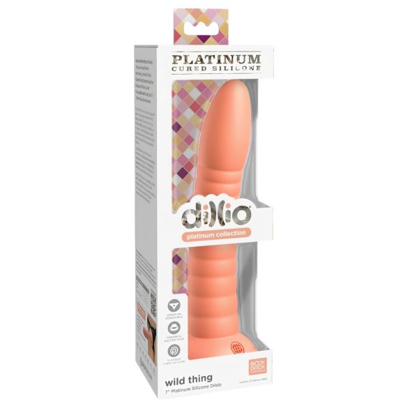 Dillio Salvaje - dildo texturizado (19cm) - naranja