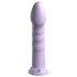 Dildo lila de silicona 21cm con base succionadora