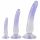 Cristal Claro - set de dildos anales entrenadores - 3 piezas (transparente-azul)