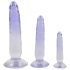 Cristal Claro - set de dildos anales entrenadores - 3 piezas (transparente-azul)