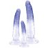 Cristal Claro - set de dildos anales entrenadores - 3 piezas (transparente-azul)