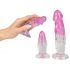 Entrenador Anal de Cristal - Set 3 uds (Transparente-Rosa)