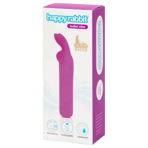 Happyrabbit Bullet - vibrador recargable conejito (lila)