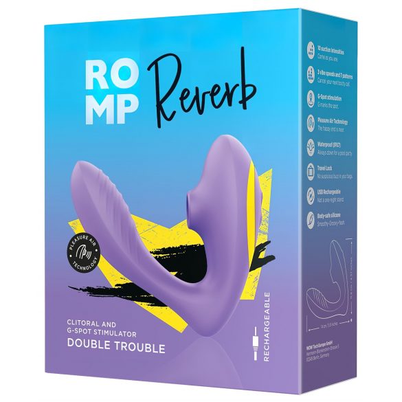 ROMP Reverb - vibrador 2 en 1 con ondas, lila