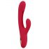 Vibrador rojo con lengua y brazo para clítoris