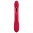 Vibrador rojo con lengua y brazo para clítoris